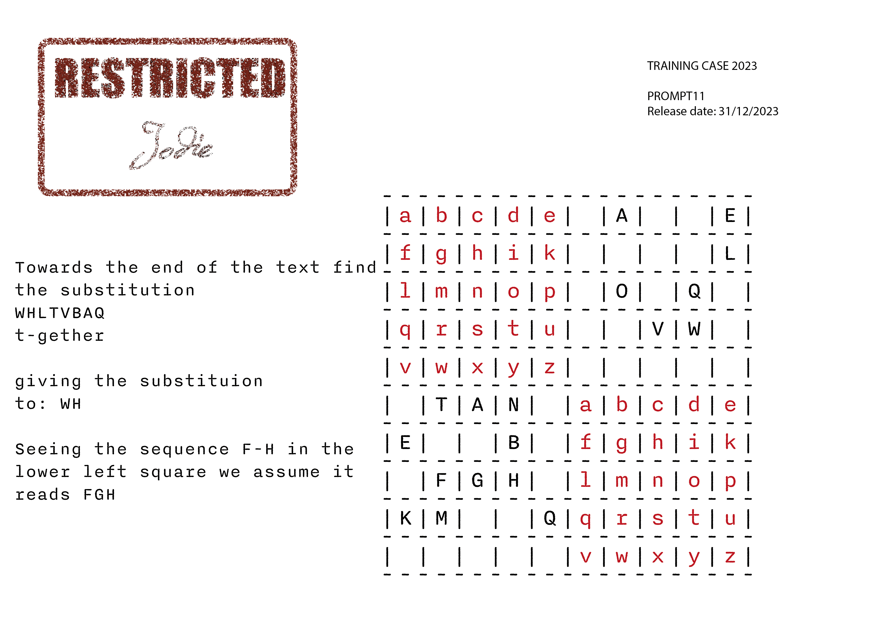 Current Case Files - National Cipher Challenge 2023