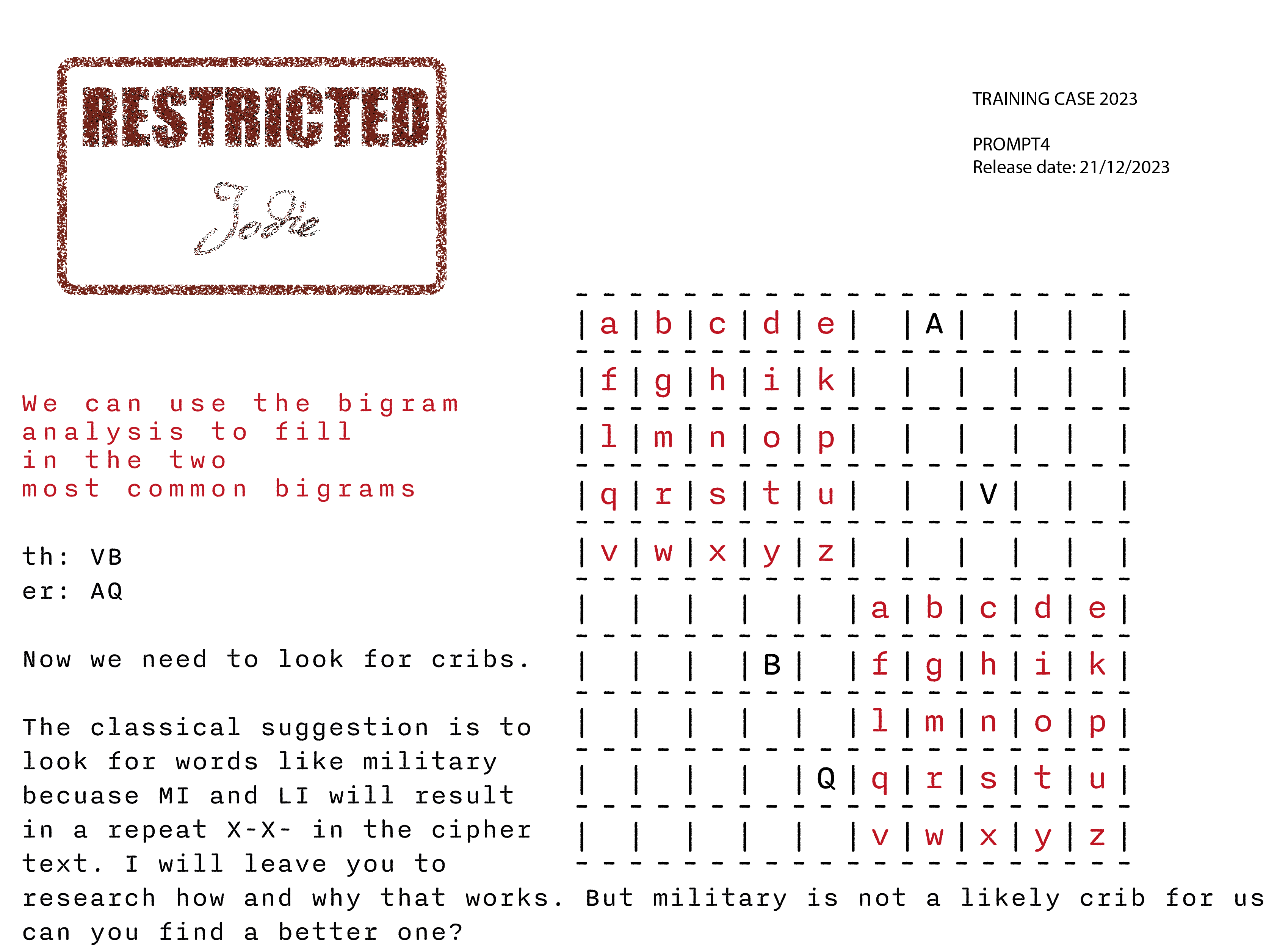 Current Case Files - National Cipher Challenge 2023