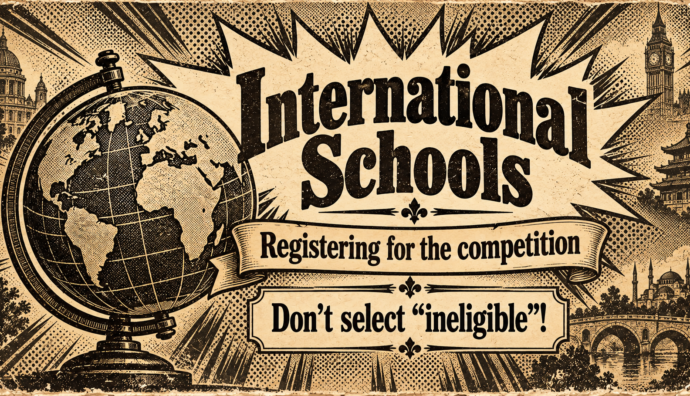 International Schools registering for the competition? Don't select "ineligible"!